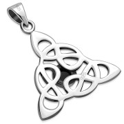 Celtic Silver Pendant set w/ Black Onyx P480OXC