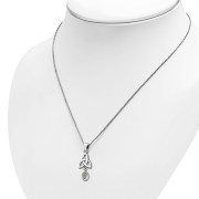 Labradorite Celtic Trinity Knot Silver Pendant, p488