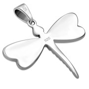 Mother of Pearl Dragonfly Silver Pendant, p499