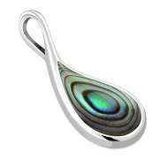 Abalone Drop Silver Pendant, p504