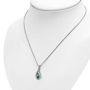Abalone Drop Silver Pendant, p504