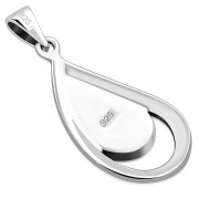 Abalone Drop Silver Pendant, p506