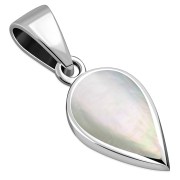 Mother of Pearl Drop Silver Pendant, p507