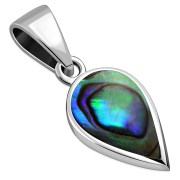 Abalone Drop Silver Pendant, p507