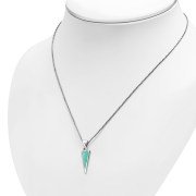 Wholesale Turquoise Triangle Silver Pendant, p508