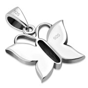 Mother of Pearl Butterfly Silver Pendant, p513