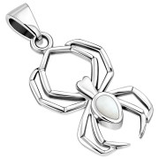 Mother of Pearl Spider Silver Pendant, p514