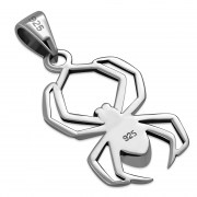 Black Onyx Spider Silver Pendant, p514