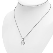 Mother of Pearl Round Silver Pendant, p517