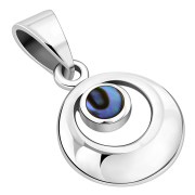Abalone Round Silver Pendant, p517