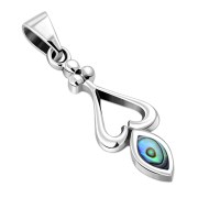 Abalone Oval Silver Pendant, p518