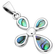Abalone Silver Cross Pendant, p526