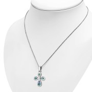 Abalone Silver Cross Pendant, p526