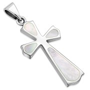 Mother of Pearl Silver Cross Pendant, p533