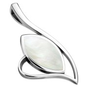 Mother of Pearl Oval Silver Pendant, p534