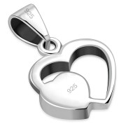 Abalone Hearts Silver Pendant, p547