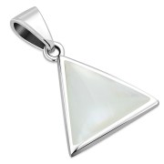 Mother of Pearl Triangle Silver Pendant, p548