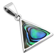 Abalone Triangle Silver Pendant, p548