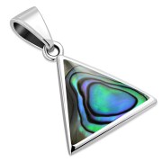 Abalone Triangle Silver Pendant, p548