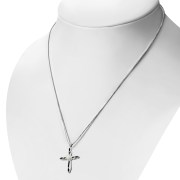 Mother of Pearl Silver Cross Pendant, p561