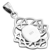 Turquoise Celtic Knot Silver Pendant, p562