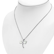 Mother of Pearl Dragonfly Silver Pendant, p567