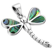 Abalone Dragonfly Silver Pendant, p567