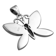 Mother of Pearl Butterfly Silver Pendant, p570