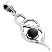 Black Onyx Silver Pendant, p573