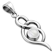 Mother of Pearl Small Silver Pendant, p574