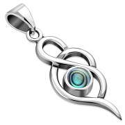 Abalone Small Silver Pendant, p574