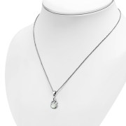 Mother of Pearl Celtic Trinity Silver Pendant, p594