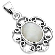Mother of Pearl Silver Pendant, p599