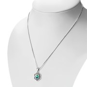  Abalone Shell Sterling Silver Pendant, p599