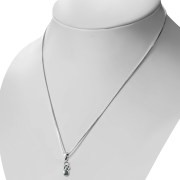 Abalone Celtic Knot Silver Pendant, p603
