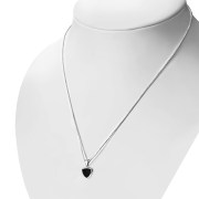 Black Onyx Reuleaux Triangle Silver Pendant, p604