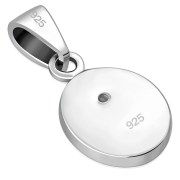 Abalone Oval Silver Pendant, p625