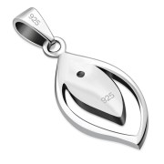 Mother of Pearl Drop Silver Pendant, p628