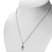 Abalone Drop Silver Pendant, p628