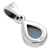 Synthetic Azure Opal Sterling Silver Drop Pendant, p693