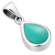 Turquoise Sterling Silver Drop Pendant
