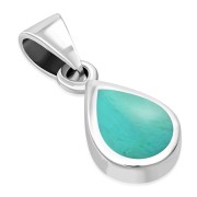 Turquoise Sterling Silver Drop Pendant
