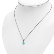 Turquoise Sterling Silver Drop Pendant