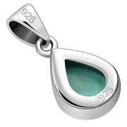 Turquoise Sterling Silver Drop Pendant