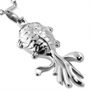 Stainless Steel Golden Fish Charm Pendant - PAC413
