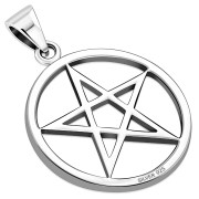Large Pentacle Silver Pendant, pn1
