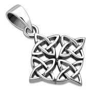 Thick Celtic Knot Solid Silver Pendant, pn019