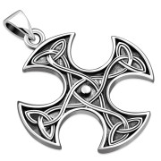 Celtic Knot Cross Silver Pendant, pn050