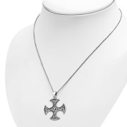 Celtic Knot Cross Silver Pendant, pn050