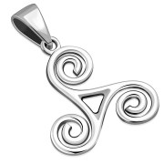 Celtic Triskele Triple Spiral Pendant, pn95